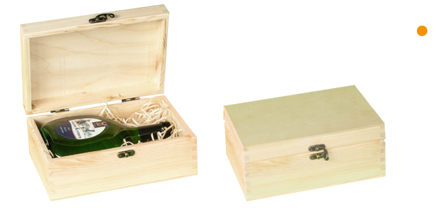 Bocksbeitel-Box mit Klappdeckel für 1 Flasche