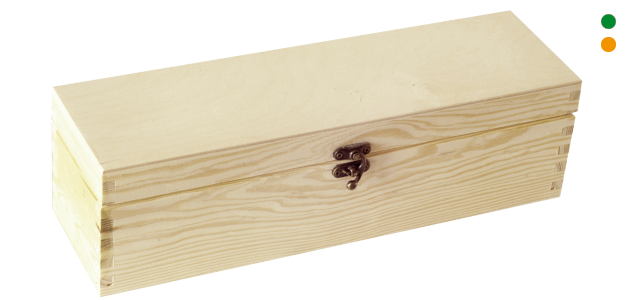 Holzkiste mit Klappdeckel