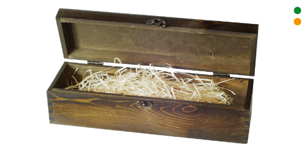 Holzkiste mit Klappdeckel