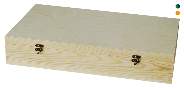 Holzkiste mit Klappdeckel für 6 Flaschen